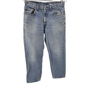 Vintage Levis 550 Relaxed Fit Jeans Men's W34‎ L30 Blue BatWing Denim Pants Y2K